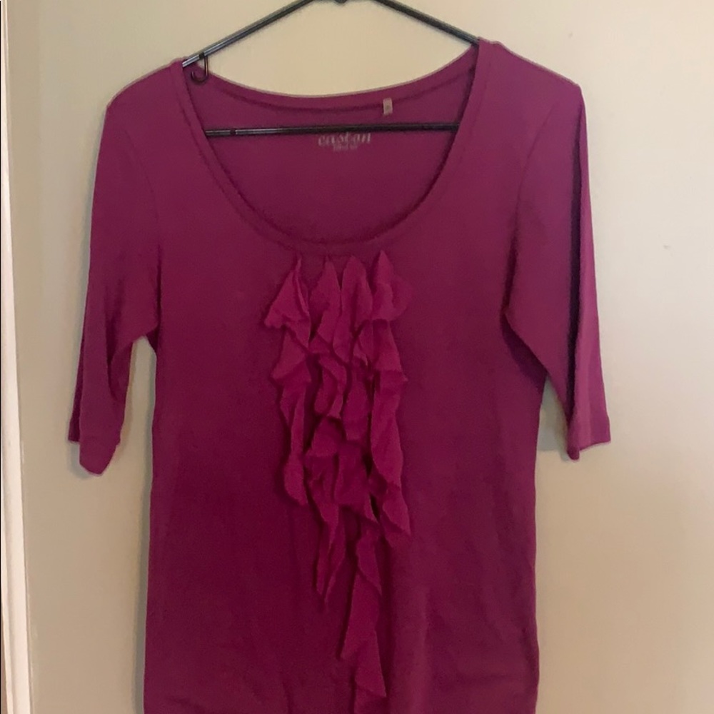 Caslon Scoopneck fitted T-shirt medium